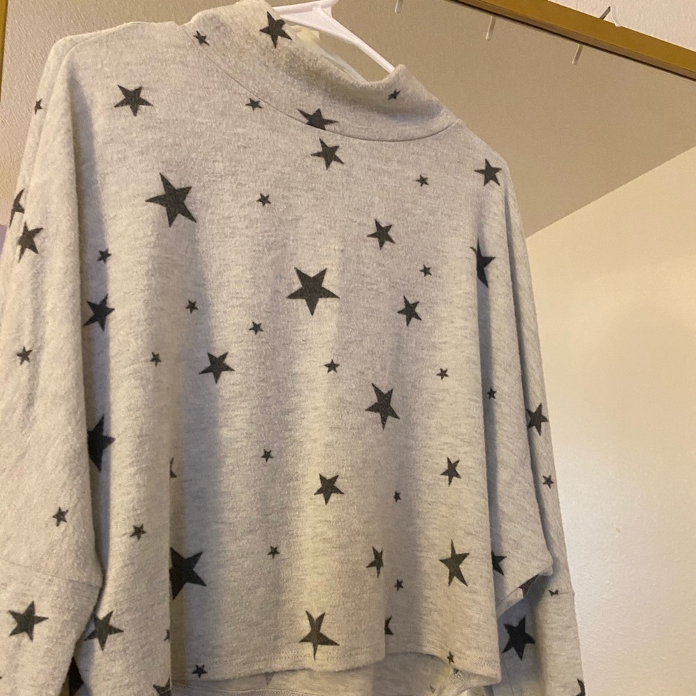 Very soft mock neck cropped sweater